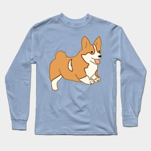 Funny Corgi  illustration Long Sleeve T-Shirt